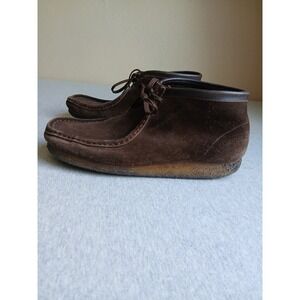 Clarks Boots Mens 12 Wallabee Chukka Lace Up Leather Comfort Moc Toe Crepe Sole